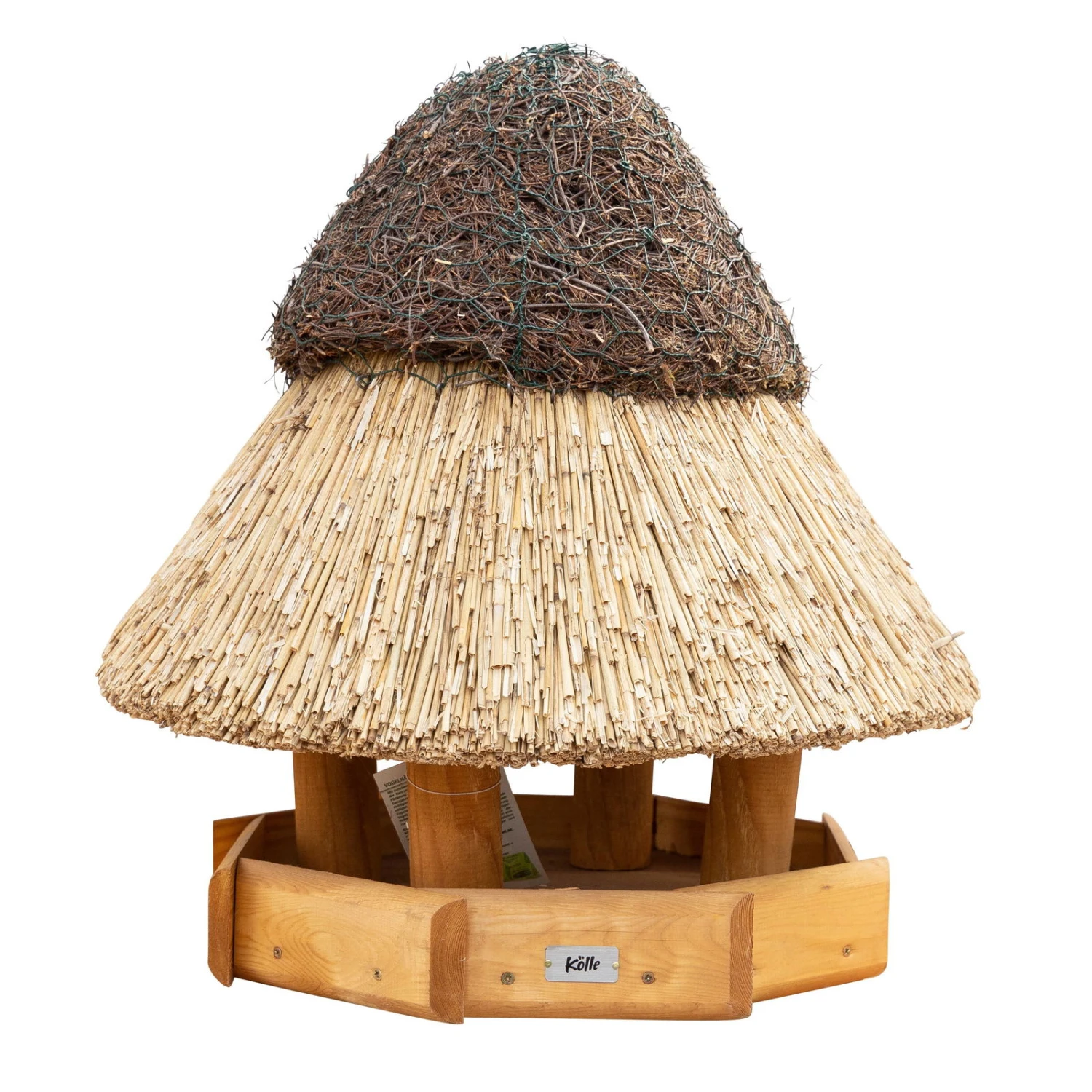 Kölle Vogelhaus „Hamburg“ Mit Reetdach, Achteckig, Kiefer-braun, Ca. 65 X 57 X 57 Cm 3 Kölle Vogelhaus „Hamburg“ Mit Reetdach, Achteckig, Kiefer-braun, Ca. 65 X 57 X 57 Cm