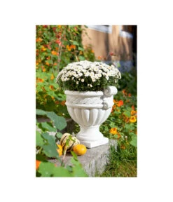Fantasieco Stein-Vase Baden, Weiß, Ca. Ø45/H42 Cm 9 Fantasieco Stein-Vase Baden, Weiß, Ca. Ø45/H42 Cm -Gartenbedarf 2388742 WE MO 002 VaseMarmorWeiss46cm