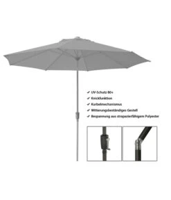 Dehner Schirm Milos, Rund, Ca. Ø294 Cm 16 Dehner Schirm Milos, Rund, Ca. Ø294 Cm -Gartenbedarf 2408086 WE FS 003 DehnerSchirmMilos