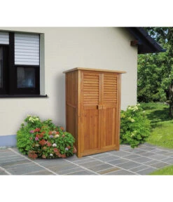 Weka Balkon-/Terrassenschrank 195, Ca. B80/H160/T43 Cm -Gartenbedarf 2916005 WE MO 001 WekaTerrassenschrank