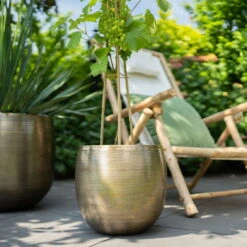 Pflanzgefäß 'Rowen', Gold, Ø 42 X H 41 Cm 15 Pflanzgefäß 'Rowen', Gold, Ø 42 X H 41 Cm -Gartenbedarf 3210801621 3210801622 3210801623 Pflanzgefaess Rowen gold 2 114983