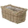Van Der Leeden Rattan-Pflanzkasten, Graubraun -Gartenbedarf 3692506 3692548 WE FS 001 Rattankasten40x23x20cm