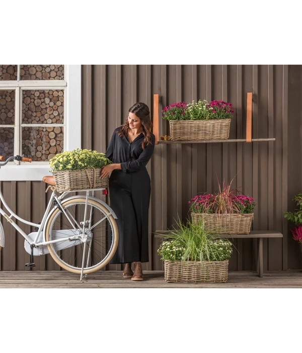 Van Der Leeden Rattan-Pflanzkasten, Graubraun 9 Van Der Leeden Rattan-Pflanzkasten, Graubraun – Bild 7