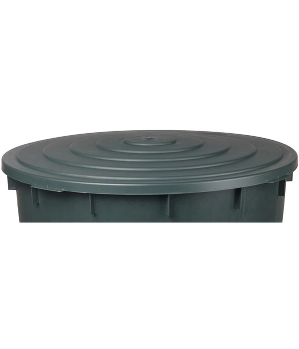 Kunststoff-Regentonne 500 L Mit Deckel, Rund, Dunkelgrün 4 Kunststoff-Regentonne 500 L Mit Deckel, Rund, Dunkelgrün – Bild 2