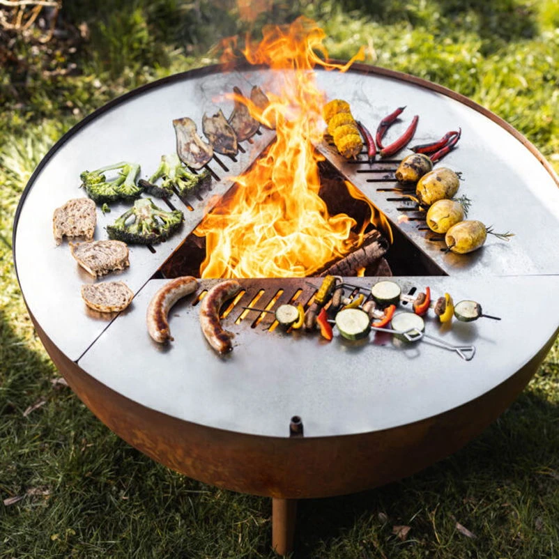 Edelstahl-Feuerstelle 'TRIA', Rost, 100 X 55 X 100 Cm 12 Edelstahl-Feuerstelle 'TRIA', Rost, 100 X 55 X 100 Cm – Bild 10