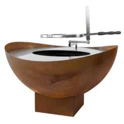 Feuerstelle 'Wave', Rost, Edelstahl, Ca. 100 X 55 X 100 Cm -Gartenbedarf 3920100768 Feuerstelle WAVE rost ca100x55x100cm 3 119659