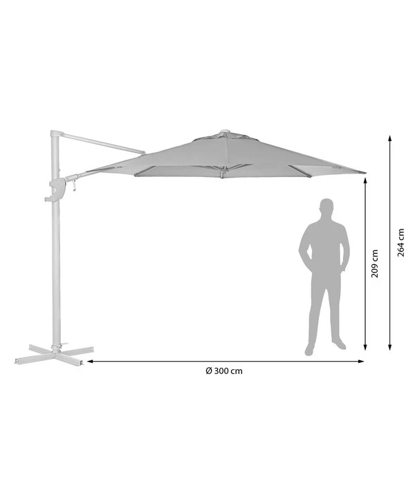 Dehner Ampelschirm Zypern, Rund, Ca. Ø 300 Cm 8 Dehner Ampelschirm Zypern, Rund, Ca. Ø 300 Cm – Bild 6
