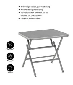 Dehner Klapptisch Chicago, Eckig 15 Dehner Klapptisch Chicago, Eckig -Gartenbedarf 4422382 WE IG 001 CHICAGOKLAPPTISCH80x80