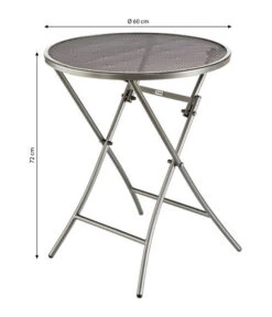 MWH Klapptisch Cafe Latte, Ca. Ø60/H72 Cm -Gartenbedarf 5311956 WE BG 001 MwhKlattpischCafeLateKlapptischCafeLate60CmEGrau