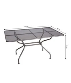 Royal Garden Streckmetall-Gartentisch, Ca. B145/H74/T90 Cm -Gartenbedarf 5312822 WE BG 001 MwhStreckmetallGartentischStreckmetallTisch145X90cmERaug