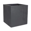EDA-plastiques Kunststoff-Topf Basalt, Quadratisch, Anthrazit, Ca. B49,5/H49,5/T49,5 Cm -Gartenbedarf 6640460 WE FS 001 PflanzkuebelBasalt
