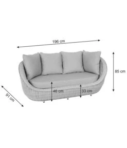 Dehner Lounge Bari, 2-teilig -Gartenbedarf 6657381 WE BG 001 DehnerLoungeBari