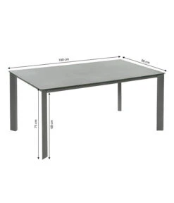 Dehner Gartentisch Nancy, Ca. B160/H75/T90 Cm -Gartenbedarf 6701734 WE BG 001 TischNancy