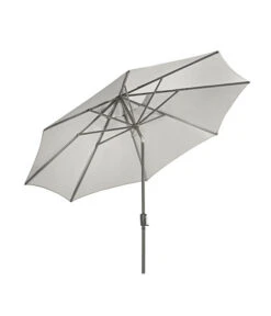 Dehner Schirm Milos, Rund, Ca. Ø294 Cm 13 Dehner Schirm Milos, Rund, Ca. Ø294 Cm -Gartenbedarf 6702864 WE FS 003 SchirmMilosHellgrauNeu