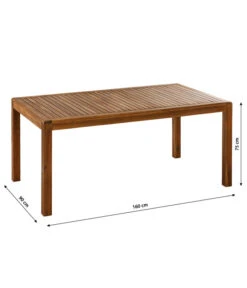 Dehner Gartentisch Lima, Ca. B160/H75/T90 Cm -Gartenbedarf 6708713 WE BG 001 TischLima