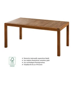 Dehner Gartentisch Lima, Ca. B160/H75/T90 Cm -Gartenbedarf 6708713 WE IG 001 TischLima