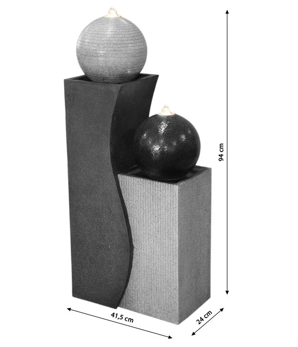 Dehner Polyresin-Gartenbrunnen Ying Yang, Ca. H94 Cm 5 Dehner Polyresin-Gartenbrunnen Ying Yang, Ca. H94 Cm – Bild 3