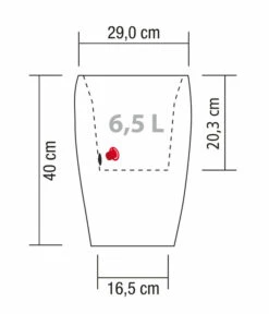 Scheurich Kunststoff-Topf Barceo High, Rund -Gartenbedarf 6878946 WE BG 001 ScheurichTopfBarceoHigh