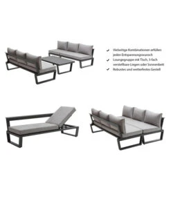 Dehner Liegenset Bellevue, 3-teilig -Gartenbedarf 6894182 WE IG 001 DehnerLiegensetBellevue