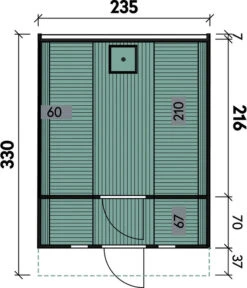 Wolff Finnhaus Saunafass 330 De Luxe Bausatz, Thermoholz, Ca. B235/H242/T330 Cm -Gartenbedarf 6934046 WE DE 001 FinnhausSaunafass330