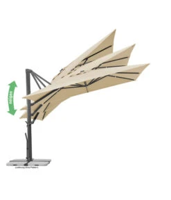 Schneider Ampelschirm Rhodos Smart, Quadratisch, Ca. B300/T300 Cm -Gartenbedarf 6953384 6953434 WE IG 003 SchneiderAmpelschirmRhodosSmart