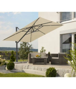 Schneider Ampelschirm Rhodos Smart, Quadratisch, Ca. B300/T300 Cm -Gartenbedarf 6953384 WE MO 001 SchneiderAmpelschirmRhodosSmartnatur