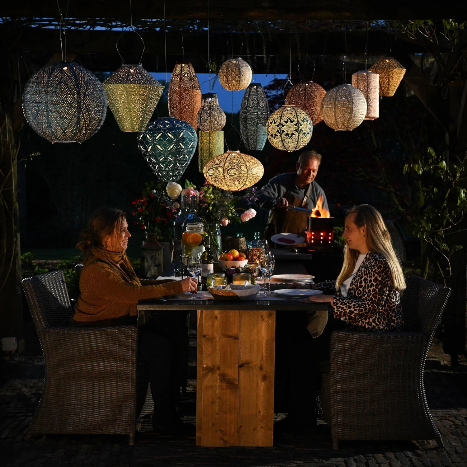 Solarlaterne 'Cylinder 18 Mandela', Light Taupe, Ø 18 X 33 Cm 10 Solarlaterne 'Cylinder 18 Mandela', Light Taupe, Ø 18 X 33 Cm – Bild 8